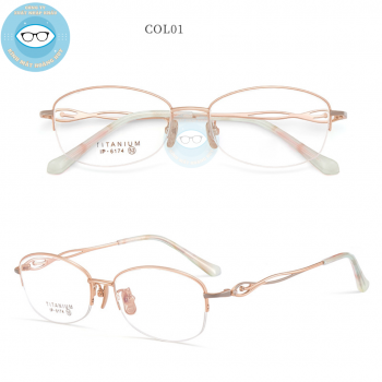 Gọng kính kim loại mã 6174